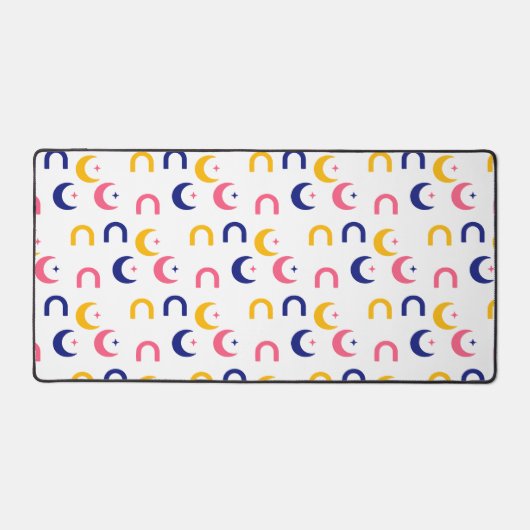 Mid-Century Abstract Shapes Pattern Bureaumat (Voorkant)