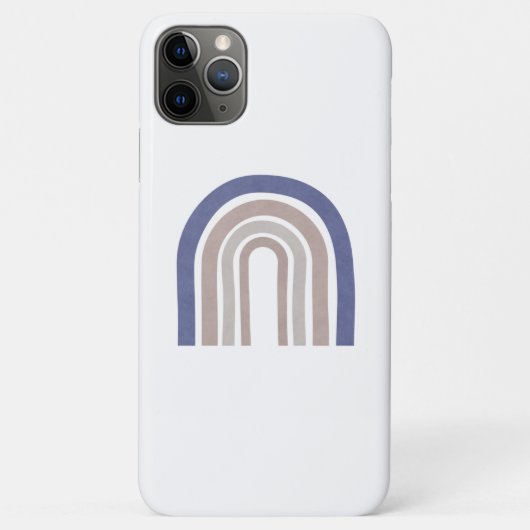 Mid Century Arches - Blauw en beige Case-Mate iPhone Case (Achterkant)