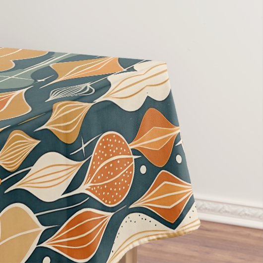Mid Century Atomic Drops Ochre  Modern Retro  Tafelkleed (Voorbeeld)