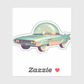 Mid Century Atomic Futuristic Concept Car Sticker (Vel)