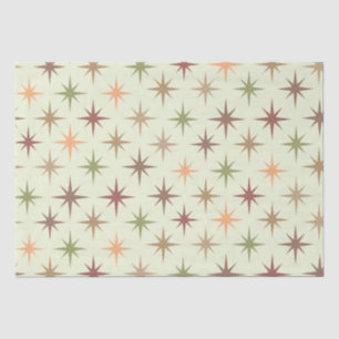 Mid Century Atomic Starbursts in neutrale tinten Tissuepapier