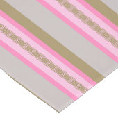 Mid-Century awning stripe - grijs / grijs, roze, t Korte Tafelloper (Hoek)