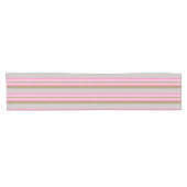 Mid-Century awning stripe - grijs / grijs, roze, t Korte Tafelloper (Horizontaal)