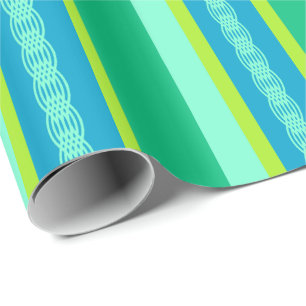 Mid-Century awning stripe - jade green Cadeaupapier