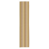 Mid-Century awning stripe - tan en perziken Korte Tafelloper (Voorkant)