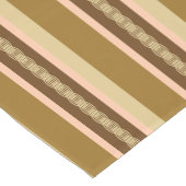 Mid-Century awning stripe - tan en perziken Korte Tafelloper (Hoek)