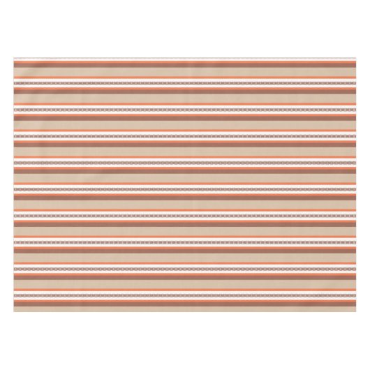 Mid-Century awning stripe - taupe en koraal Tafelkleed (Voorkant (Horizontaal))