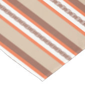 Mid-Century awning stripe - taupe en koraal Tafelkleed (Gekanteld)