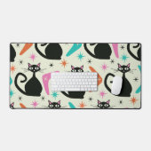 Mid Century Black Atomic Cats with Boomerangs  (Clavier et souris)