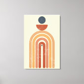 Mid Century Boho Art, met grote afwerking Canvas Afdruk (Voorkant)