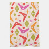 Mid Century Boomerangs with Stars and diamonds Theedoek (Verticaal)