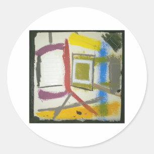 Mid-Century Box Abstract Hankamer Artjunkhaus Ronde Sticker