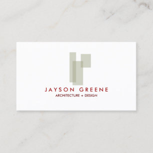Mid-Century Box Logo (Taupe) Visitekaartje