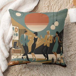 Mid Century California Vibes Martini Dansfeest Kussen