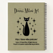 Mid Century Cat on Bookcase Notitieboek (Achterkant)