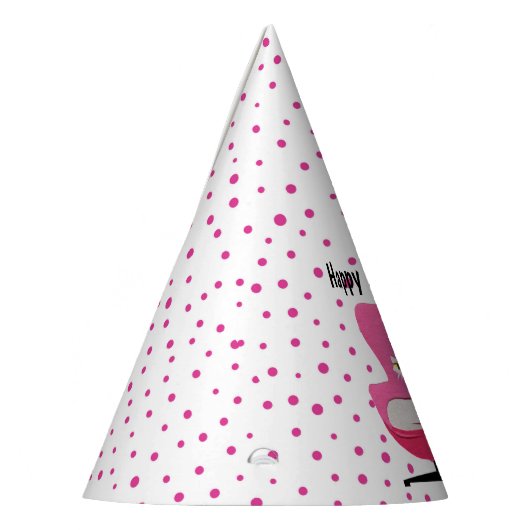 Mid Century Cats Roze Stoel Polka Dots Feesthoedjes (Links)