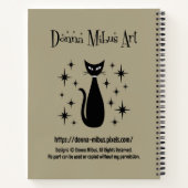 Mid Century Cats with Brick Wall Notitieboek (Achterkant)