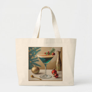 Mid Century Christmas Cocktail Party Happy Hour Grote Tote Bag