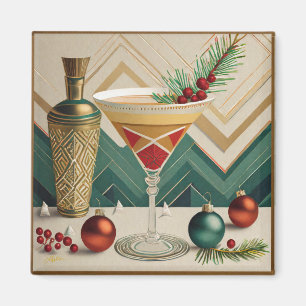 Mid Century Christmas Cocktail Party Happy Hour Magneet