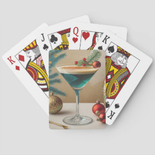 Mid Century Christmas Cocktail Party Happy Hour Pokerkaarten