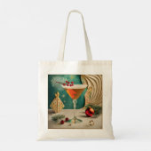 Mid Century Christmas Cocktail Party Happy Hour Tote Bag (Achterkant)