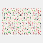 Mid Century Christmas Inpakpapier Vel (Voorkant)
