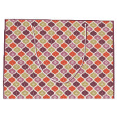 Mid-Century Christmas Snowflake Ornament Gift Bag Groot Cadeauzakje (Achterkant)