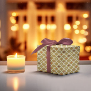 Mid-Century Christmas Snowflake Ornament Inpakpapier Vel