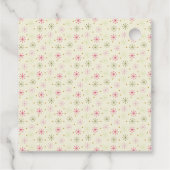 Mid-Century Christmas Starburst cadeau label (Achterkant)