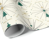 Mid Century Christmas Trees Cadeaupapier (Rol Hoek)