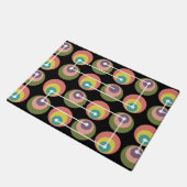 Mid Century Circles Multicolored Deurmat (Schuin)