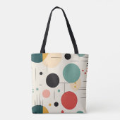 Mid century colorful geometric pattern draagtas (Achterkant)