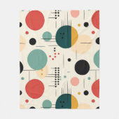 Mid century colorful geometric pattern fleece deken (Voorkant)