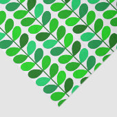 Mid Century Danish Leaves, Emerald and Lime Green Tissuepapier (Detail)