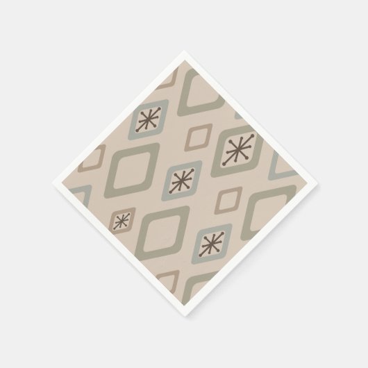 Mid Century Diamonds Zachte Neutralen Servet (Hoek)