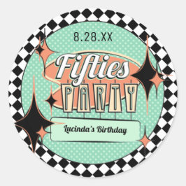 Mid-Century Fifties Party Stickers