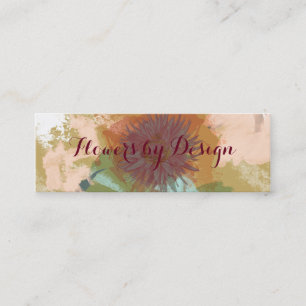 Mid Century Floral Abstract Blush Mint Green Gold Mini Visitekaartje