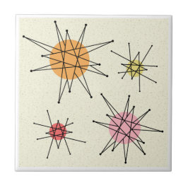 Mid Century Franciscan Starburst 7 Tegeltje