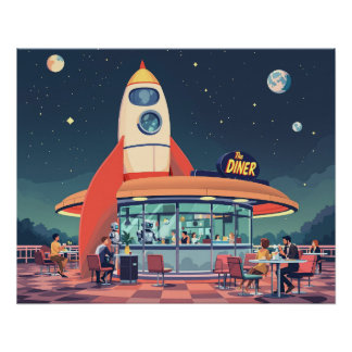 Mid-Century Futurismus Perfect Poster