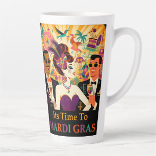Mid Century Futuristische Mardi Gras Cocktail Part Latte Mok