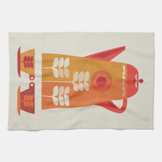 Mid Century Geïnspireerd, Oranje koffiepot, theedo Theedoek