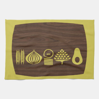 Mid Century geïnspireerde snijplank Tea Towel Theedoek