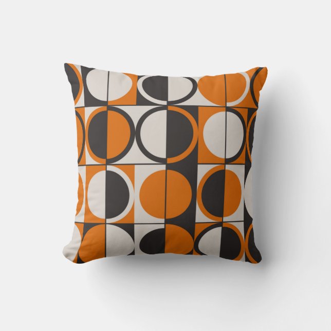Mid-century geometric abstract pattern with simple kussen (Voorkant)