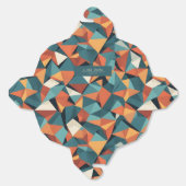 Mid-Century Geometric Teal & Orange | Custom Bedankdoosjes (Ongevouwen)