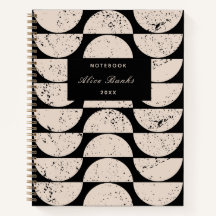 Mid Century Grunge Circles & Script Naam