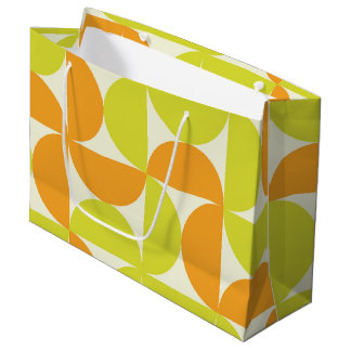 Mid Century Half Circles Orange and Yellow  Groot Cadeauzakje