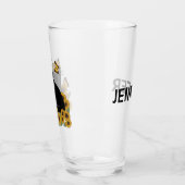 Mid Century hippie zwarte kat Glas (Links)