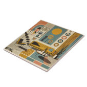 Mid Century Interior Design Dessert Livingroom Tegeltje (Zijkant)