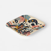 Mid Century Jazz Age Psychedelic Trio Papieren Bordje (Gebogen)