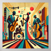 Mid Century Jazz Age Quartet Poster (Voorkant)